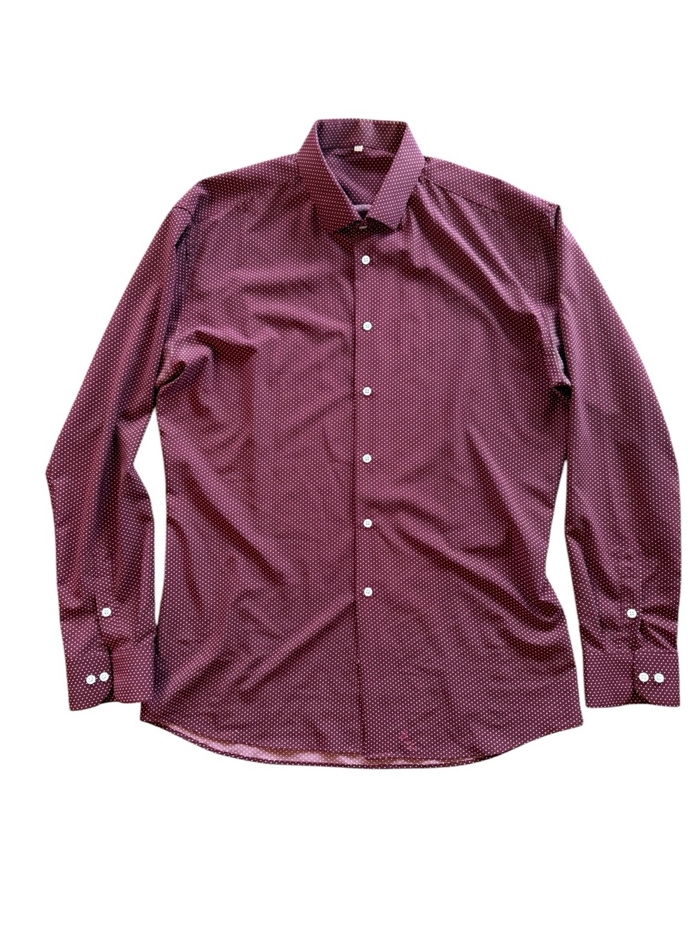 State & Liberty Maroon Polka Dot Shirt